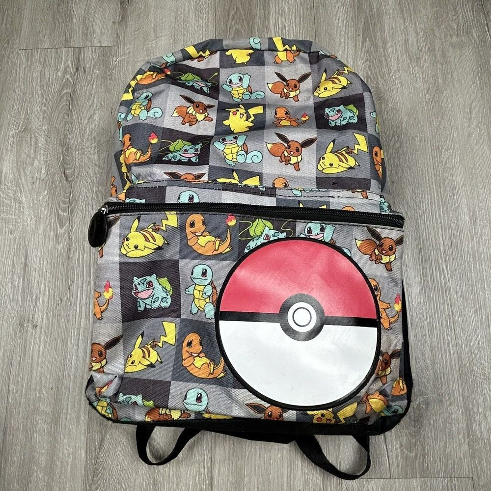 Multi Character Checker Print Pokémon‎ School Backpack